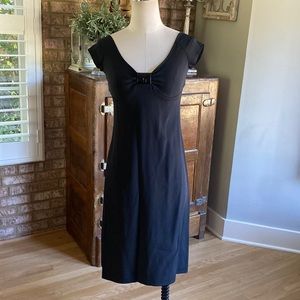 HEIDI WEISSEL DESIGNER BLACK IMPORTED FABRIC DRESS EXCELLENT 6